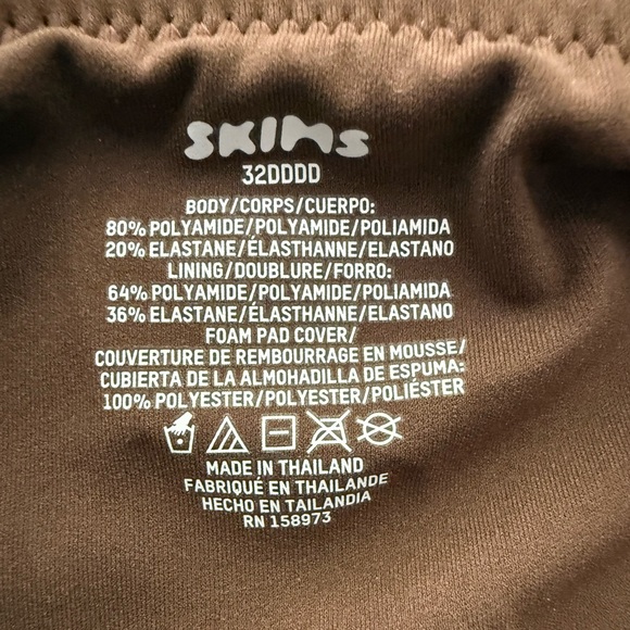 SKIMS Fits Everybody Back Smoothing Full Coverage T-Shirt Bra 32G in Cocoa - NWT - Picture 4 of 7
